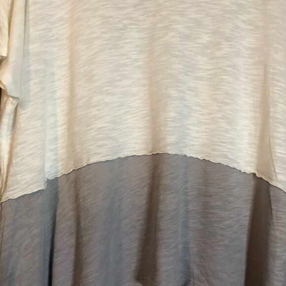 Free people we the free off white and grey color block tee - Picture 6 of 11